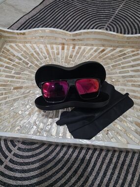 Carrera Black Frame Sunglasses with Pink Mirror Lenses, The Festival Edition